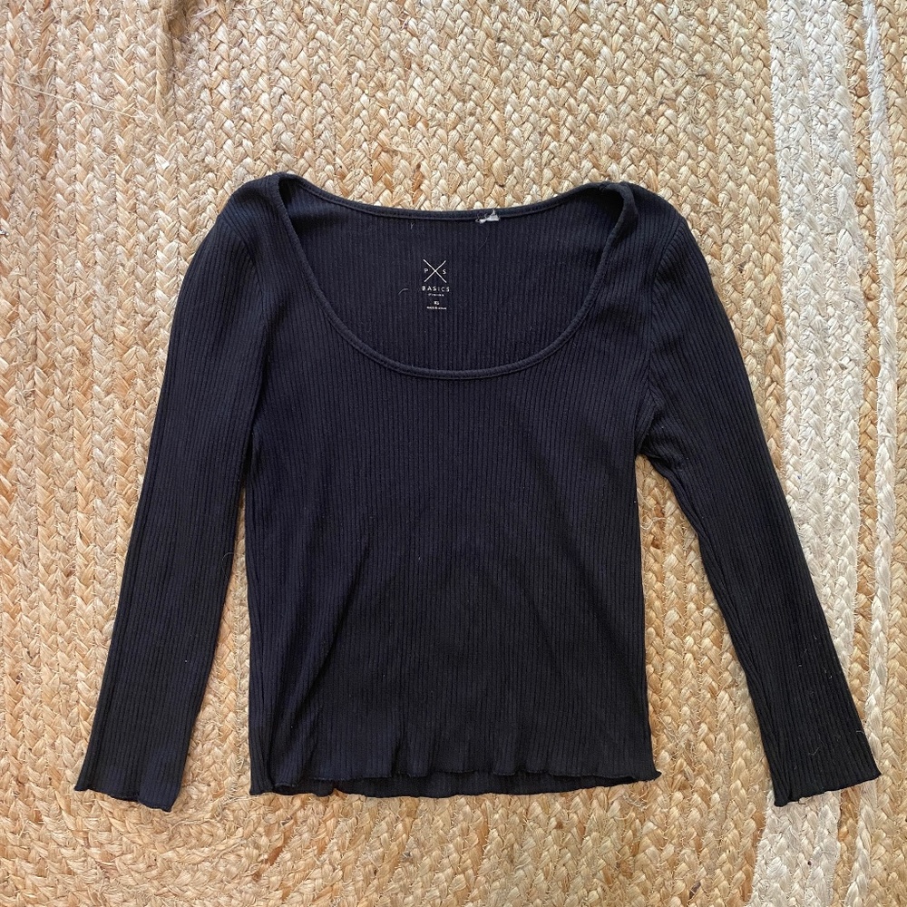 Black Long Sleeve Top